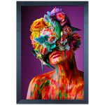 Mulher Florida 12 - Quadro com Moldura - Preto, Marrom, Rústico ou Branco