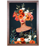 Mulher Florida 13 - Quadro com Moldura - Preto, Marrom, Rústico ou Branco