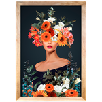 Mulher Florida 13 - Quadro com Moldura - Preto, Marrom, Rústico ou Branco