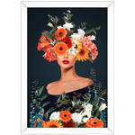 Mulher Florida 13 - Quadro com Moldura - Preto, Marrom, Rústico ou Branco