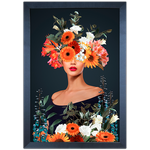 Mulher Florida 13 - Quadro com Moldura - Preto, Marrom, Rústico ou Branco