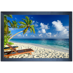 Praia 01 - Quadro com Moldura - Preto, Marrom, Rústico ou Branco