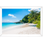 Praia 02 - Quadro com Moldura - Preto, Marrom, Rústico ou Branco