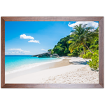 Praia 02 - Quadro com Moldura - Preto, Marrom, Rústico ou Branco