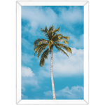 Praia 03 - Quadro com Moldura - Preto, Marrom, Rústico ou Branco