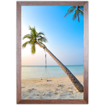 Praia 06 - Quadro com Moldura - Preto, Marrom, Rústico ou Branco