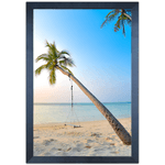 Praia 06 - Quadro com Moldura - Preto, Marrom, Rústico ou Branco