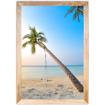 Praia 06 - Quadro com Moldura - Preto, Marrom, Rústico ou Branco