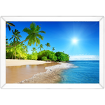 Praia 07 - Quadro com Moldura - Preto, Marrom, Rústico ou Branco