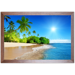 Praia 07 - Quadro com Moldura - Preto, Marrom, Rústico ou Branco
