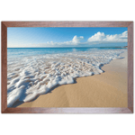 Praia 08 - Quadro com Moldura - Preto, Marrom, Rústico ou Branco