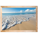 Praia 08 - Quadro com Moldura - Preto, Marrom, Rústico ou Branco