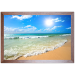 Praia 09 - Quadro com Moldura - Preto, Marrom, Rústico ou Branco