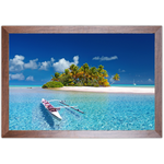 Praia 10 - Quadro com Moldura - Preto, Marrom, Rústico ou Branco