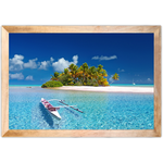 Praia 10 - Quadro com Moldura - Preto, Marrom, Rústico ou Branco