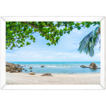 Praia 11 - Quadro com Moldura - Preto, Marrom, Rústico ou Branco