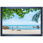 Praia 11 - Quadro com Moldura - Preto, Marrom, Rústico ou Branco