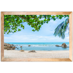 Praia 11 - Quadro com Moldura - Preto, Marrom, Rústico ou Branco