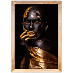 Preto e Dourado 07 - Quadro com Moldura - Preto, Marrom, Rústico ou Branco