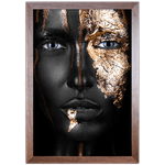 Preto e Dourado 10 - Quadro com Moldura - Preto, Marrom, Rústico ou Branco