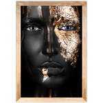 Preto e Dourado 10 - Quadro com Moldura - Preto, Marrom, Rústico ou Branco