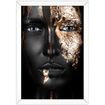 Preto e Dourado 10 - Quadro com Moldura - Preto, Marrom, Rústico ou Branco