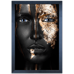 Preto e Dourado 10 - Quadro com Moldura - Preto, Marrom, Rústico ou Branco