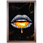 Preto e Dourado 13 - Quadro com Moldura - Preto, Marrom, Rústico ou Branco