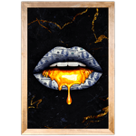 Preto e Dourado 13 - Quadro com Moldura - Preto, Marrom, Rústico ou Branco