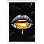 Preto e Dourado 13 - Quadro com Moldura - Preto, Marrom, Rústico ou Branco