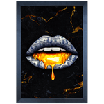 Preto e Dourado 13 - Quadro com Moldura - Preto, Marrom, Rústico ou Branco