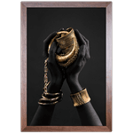 Preto e Dourado 14 - Quadro com Moldura - Preto, Marrom, Rústico ou Branco