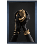 Preto e Dourado 14 - Quadro com Moldura - Preto, Marrom, Rústico ou Branco