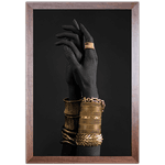 Preto e Dourado 15 - Quadro com Moldura - Preto, Marrom, Rústico ou Branco