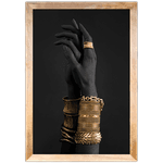 Preto e Dourado 15 - Quadro com Moldura - Preto, Marrom, Rústico ou Branco