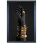 Preto e Dourado 15 - Quadro com Moldura - Preto, Marrom, Rústico ou Branco