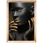 Preto e Dourado 16 - Quadro com Moldura - Preto, Marrom, Rústico ou Branco