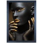 Preto e Dourado 16 - Quadro com Moldura - Preto, Marrom, Rústico ou Branco