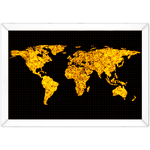 Preto e Dourado 11 - Quadro com Moldura - Preto, Marrom, Rústico ou Branco