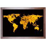 Preto e Dourado 11 - Quadro com Moldura - Preto, Marrom, Rústico ou Branco