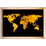 Preto e Dourado 11 - Quadro com Moldura - Preto, Marrom, Rústico ou Branco