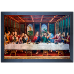 Religioso 01 - Quadro com Moldura - Preto, Marrom, Rústico ou Branco