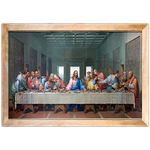 Religioso 03 - Quadro com Moldura - Preto, Marrom, Rústico ou Branco