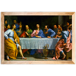 Religioso 04 - Quadro com Moldura - Preto, Marrom, Rústico ou Branco