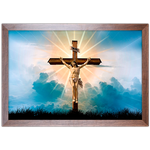 Religioso 05 - Quadro com Moldura - Preto, Marrom, Rústico ou Branco