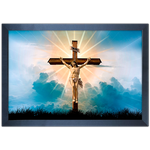 Religioso 05 - Quadro com Moldura - Preto, Marrom, Rústico ou Branco