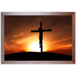 Religioso 06 - Quadro com Moldura - Preto, Marrom, Rústico ou Branco