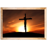 Religioso 06 - Quadro com Moldura - Preto, Marrom, Rústico ou Branco