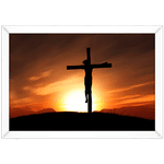 Religioso 06 - Quadro com Moldura - Preto, Marrom, Rústico ou Branco