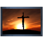 Religioso 06 - Quadro com Moldura - Preto, Marrom, Rústico ou Branco